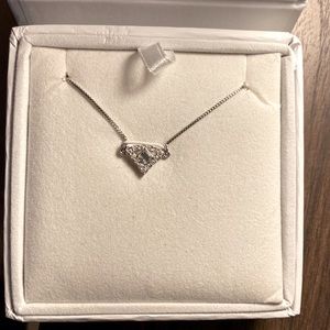 Triangle silver 18k plated necklace